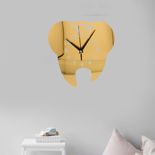 Reloj De Pared Con Forma De Diente Para Interiores, Funciona