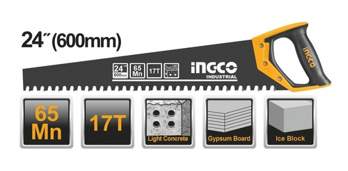 Serrucho Industrial 24  600mm Multiuso Ingco Hcbs016001 *ub*