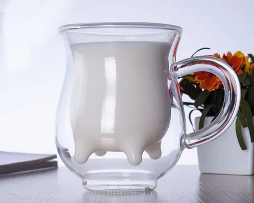 Taza Vaca Teta Ubre De Vidrio 250 Ml Ideal Regalos