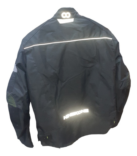 Imagen 2 de 3 de Campera Corduro 4s Xl Negro Ninetoone Riccia Motos