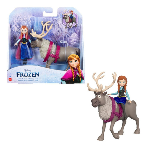 Disney Frozen Muñeca Mini Anna Y Sven 9cm