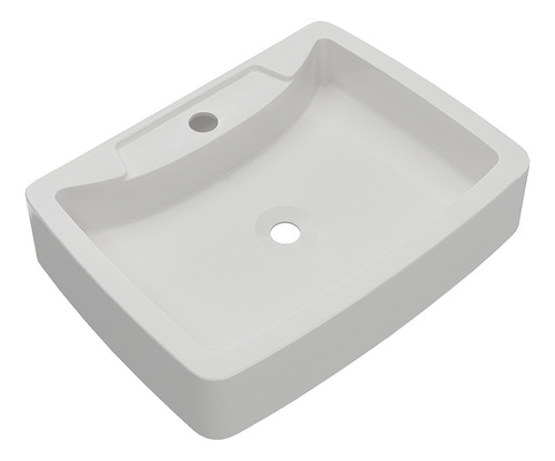 Bacha Pileta De Apoyo Para Baño En Loza Sintética -  C480 Acabado Semimate Color Blanco