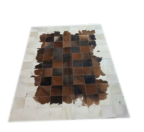 Imagen 2 de 6 de Alfombra Cuero Pelo Patchwork 1.8 X 2.4 M Marron