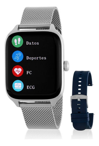 Reloj Marea Smart Watch Con Malla De B58011 Caja Plateado Malla Plateado