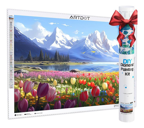 Kit De Pintura Por Diamantes Artdot Tulipanes 