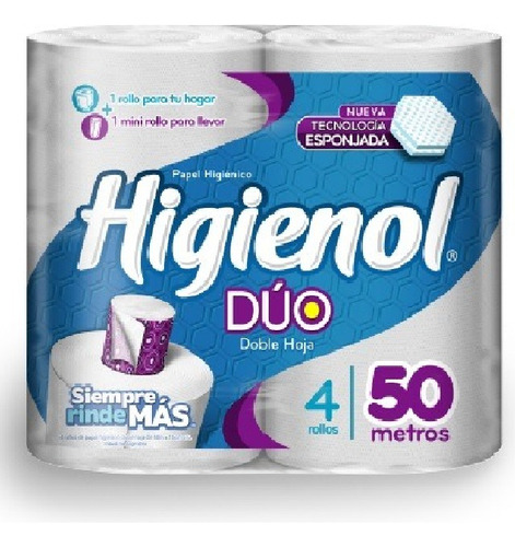 Higienol Duo Doble Hoja / Pack X 10 = 40 Rollos