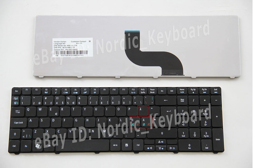 100% Positivo Nórdico Norsk Teclado Para Acer Aspire 5740g 5