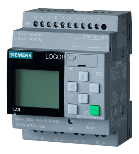 Plc  Siemens Logo8 Di8 (ai4)/do4 24v Dc Salida Transistor 