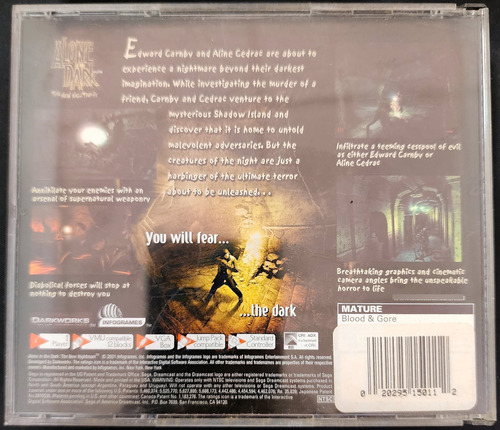 Alone In The Dark The New Nightmare Para Sega Dreamcast