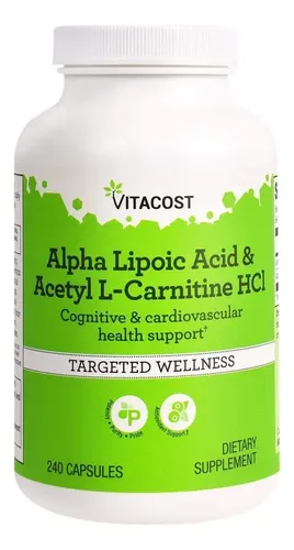 Ácido Alfa Lipóico Vitacost E Acetil L-carnitina Hcl - 1.600