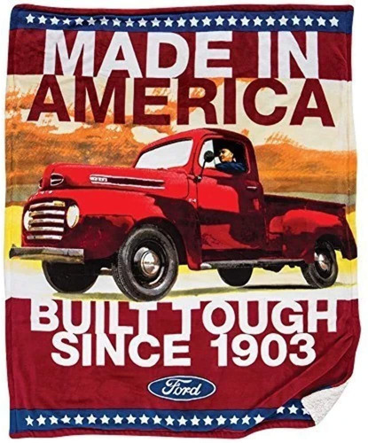  Truck Fleece Sherpa Throw  Strong  Tough American Vint...