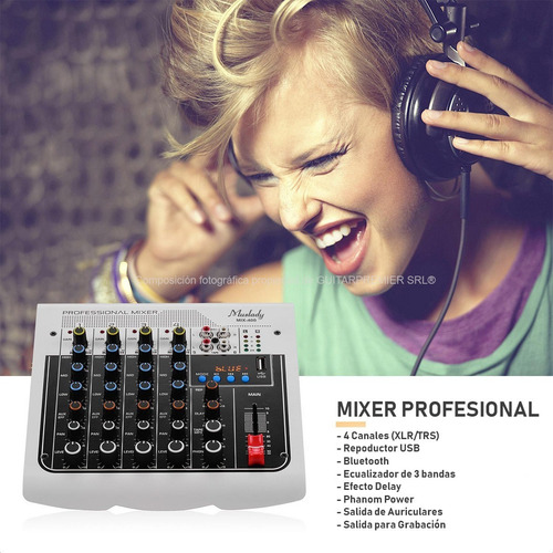 Imagen 8 de 10 de Kit Radio Streaming Mixer 4ch + Condenser Samson C01 Mx400