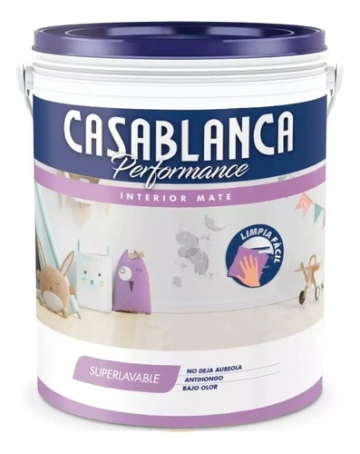 Pintura Casablanca Interior Performance Superlavable 10 L 