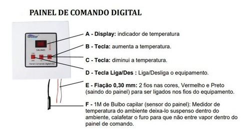 Sauna Vapor 12kw Inox 220v Bif Dig. Impercap + Flexivel Inox