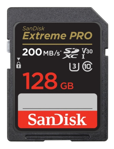 Memoria Sandisk 128gb Extreme Pro Uhs-i Sdxc 200mb/s C10 V30