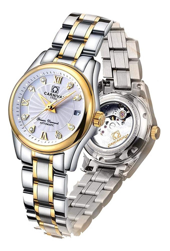 Reloj Mujer Mastop Ca8830 Automátic Pulso Dos Tono Just Watc