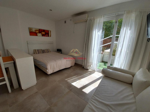 Departamento Monoambiente En Alquiler Anual 12 Meses. Pinamar Centro. Cochera Y Amenities.