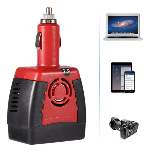 Enchufe Para Cargador Notebook Auto 12v A 220v Seguro Nuevo