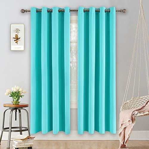 Ygo - Cortinas Turquesas Para Dormitorios, Salas De Estar, A