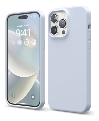 Funda Para iPhone 14 Pro Max Color Azul Claro De Silicona
