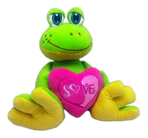 Peluche Rana Con Corazon Love