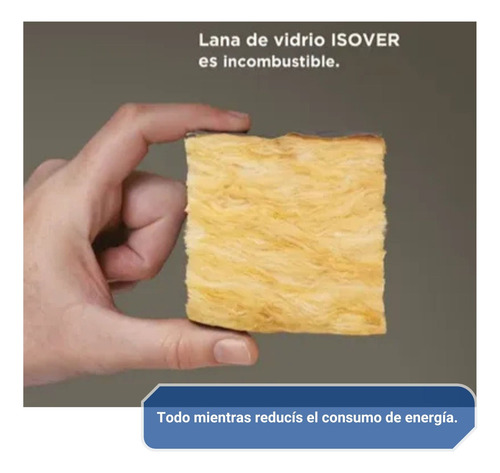 Lana De Vidrio Isover Aislante Techo Rolac Plata 80mm 9.6m2