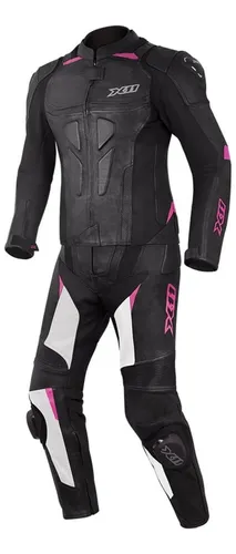 Macacão X11 Speed 2 Feminino Couro Motociclista Moto Macacão X11 Speed 2 Feminino Couro Motociclista Moto