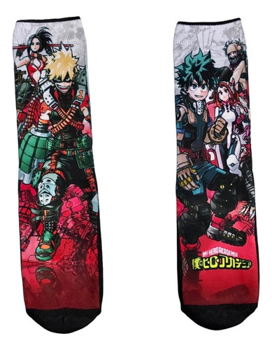 Calcetas Sublimadas Unisex Dibujos Animados Anime Caricatura My Hero Academia Unitalla Adulto
