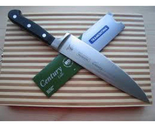 Cuchillo Tramontina usado en Masterchef de acero inoxidable de 8 pulgadas, color negro