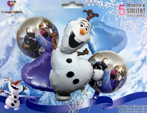 Bouquet 5 Globos De Olaf Frozen