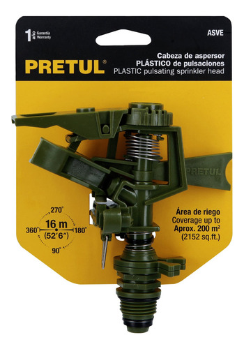 Aspersor Verde Plástico Pretul