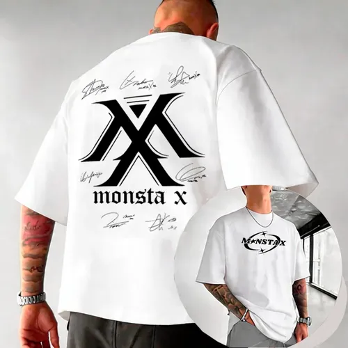 Camiseta Basica Algodão World Tour Monsta X Stars K-pop 2026