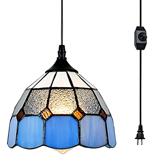 Stepeak Tiffany Style Plug In Pendant Light Mini Chandelier