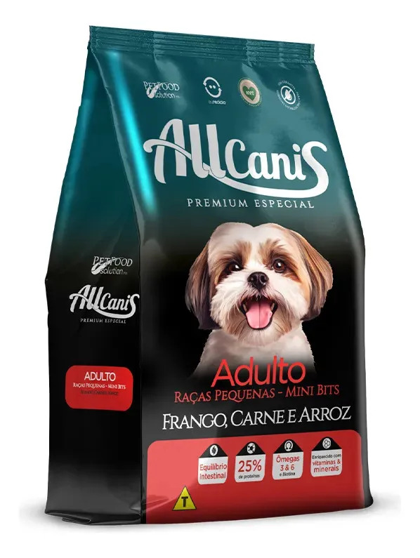 Ração Allcanis Cães Raças Pequenas Adultos Frango 10kg