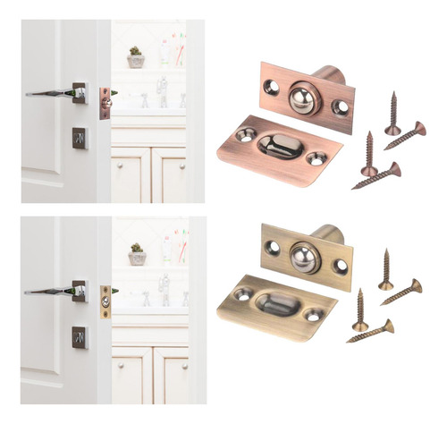 2 Pestillos De Bola Para Puerta, Pestillos De Bola Para