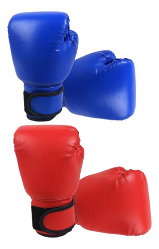 2 Pares De Guantes De Boxeo De Cuero Pu Para Adultos,