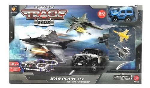 Set Pista De Auto Grande Con Aviones Itm 663-z3 Loonytoys