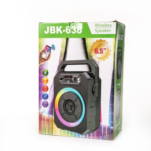 Imagen 6 de 10 de Parlante Bluetooth Inalambrico Rgb Radio Karaoke Portatil