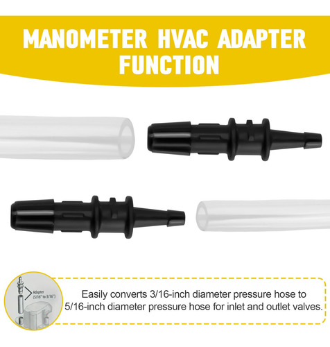 Adaptador De Tubo Rma316 3/16 A 5/16 Para Manómetro 2u