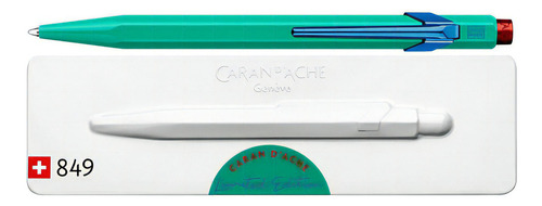 Caran D Ache 849 Claim Your Style Veronese Verde Cor da Tinta Azul Cor Exterior Verde Veronês