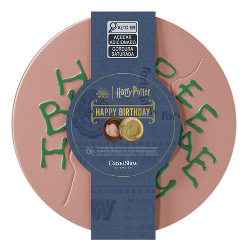 Lata Happee Birthdae Harry Potter 108g Cacau Show Bombom