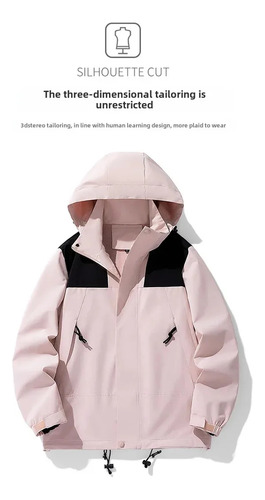 Chaqueta De Escalada Con Capucha Extraíble, Impermeable Y Resistente Al Viento Para Hombre