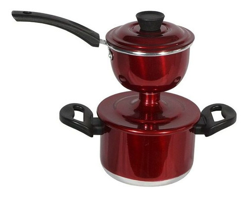 Mini Panela Cuscuzeira Cozivapor Alumínio 800ml Vermelho