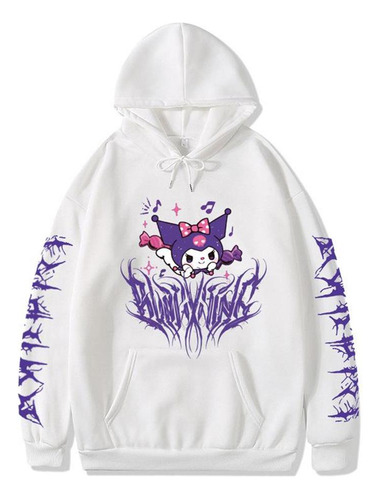 Sudaderas Con Capucha Con Logo Kuromi Merch Kawaii