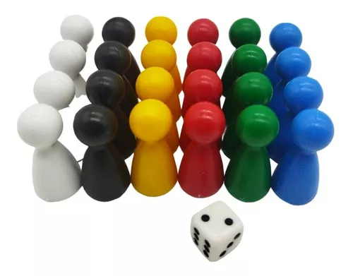 Conjunto Peão Pinos Marcação Jogo Tabuleiro Pinos Ludo 60 Un