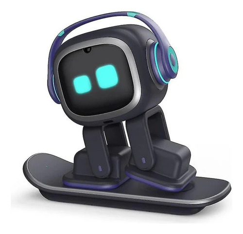 Emo Robot Robô Pet Bot Interativo C/ Inteligência Artificial Emopet Preto