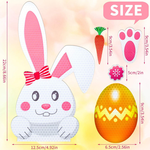 20 Imanes De Pascua Para Coche, Reflectantes, Huevos De Pasc