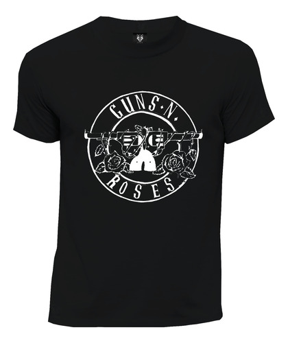 Camiseta Rock Glam Metal Logo Guns N' Roses