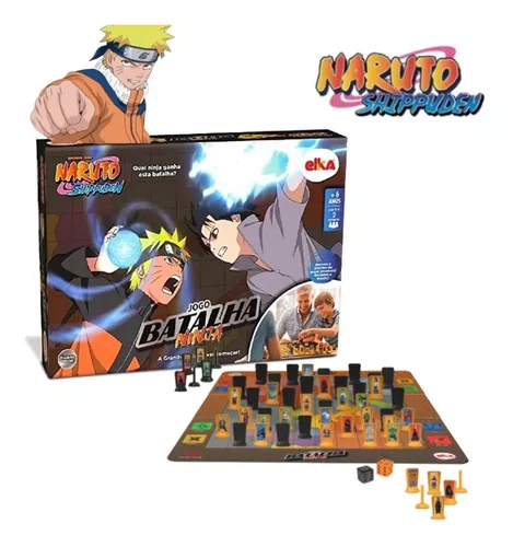 Jogo Batalha Ninja Naruto com Tabuleiro p/ 2 Jogadores Elka em