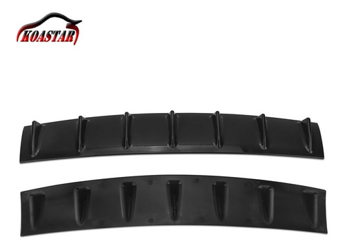 Difusor Trasero Adhesivo Puntas Tiburon Negro Auto Karvas